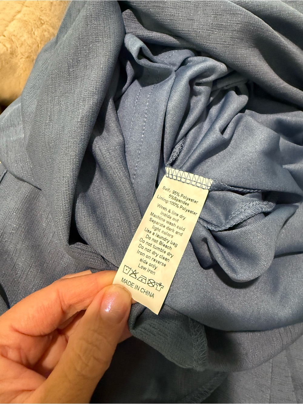 Joyfolie Mia Joy Naomi Dress in size Small, Slate Blue Popover style Boho - Picture 6 of 8